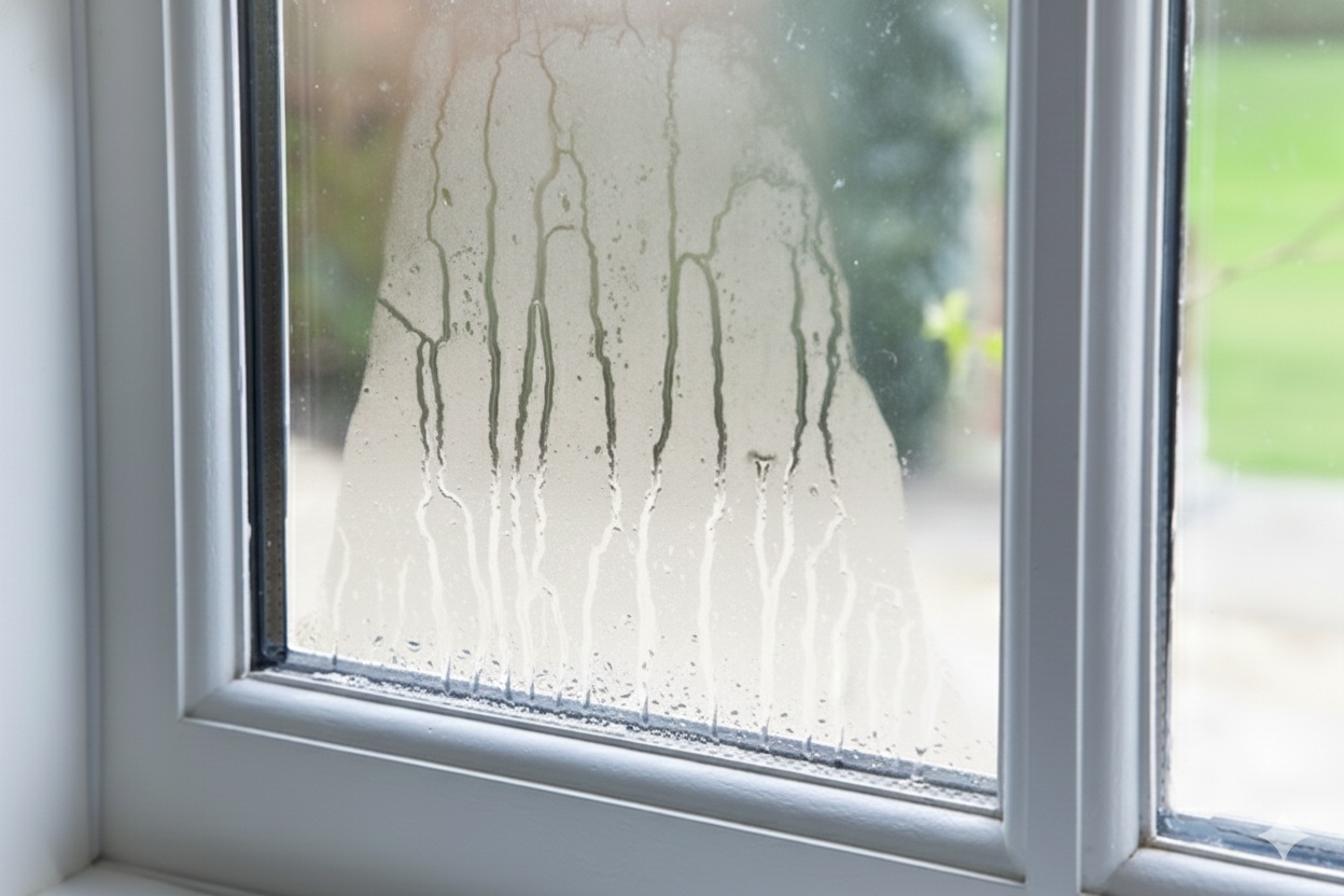 Moisture damaged window
