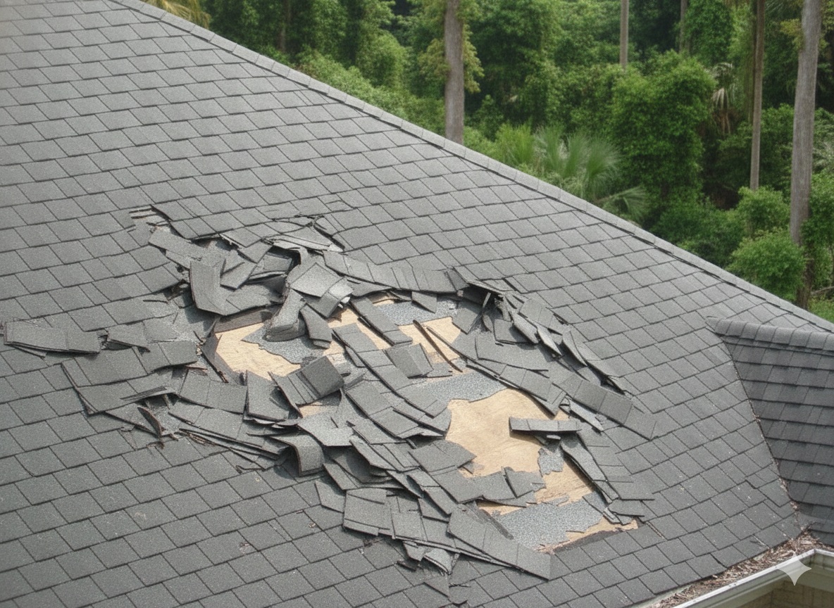 Roof Damage After a Hailstorm